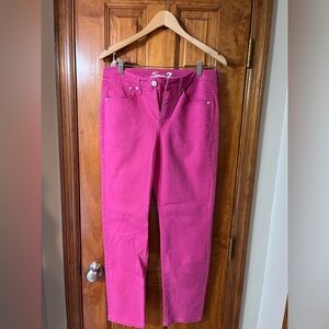 Hot Pink High Waisted Silver Jeans